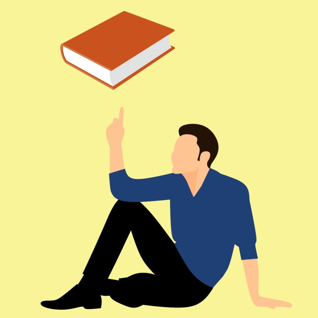 book-reading-reading-a-book-cover-book-book-icon-books-isolated-books-stacked-library-bookshelves-old-books-pointing-man-full-up-body-isolated-length-people-finger-casual-boy-blue-background-brune