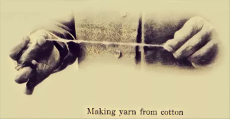Making yarn from cotton